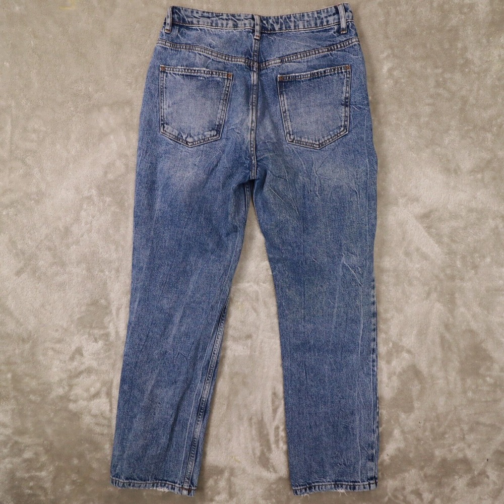 We The Free Women's High Rise Medium Wash Distressed Straight Leg Jeans size 29 - Picture 5 of 12